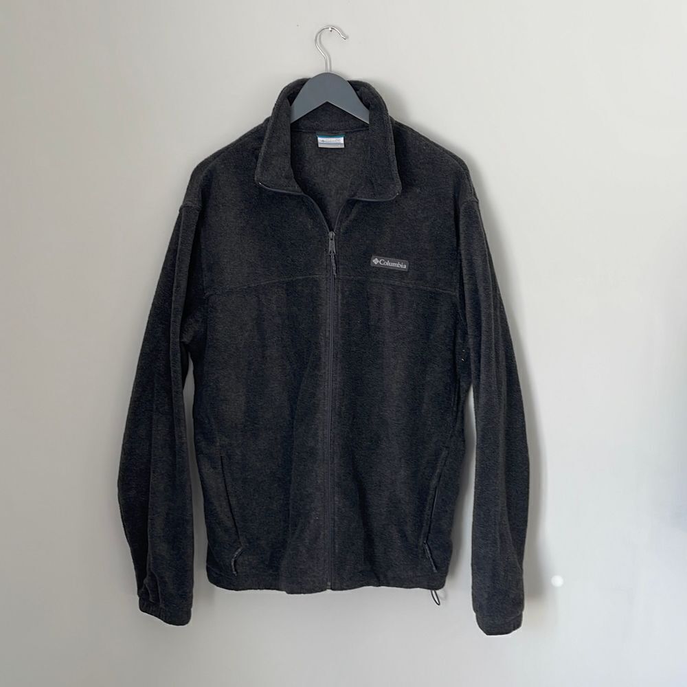Men’s‎ Columbia Fleece Jacket. Charcoal Gray. Size Large.